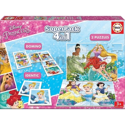 Educa Disney Princezny SuperPack 4 v 1