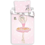 Jerry Fabrics Розово единично памучно детско спално бельо 140x200 cm Ballerina - Jerry Fabrics (19BS067)