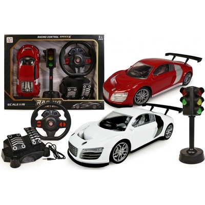 RC auto s volantom a svetelnou signalizáciou
