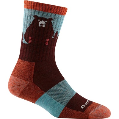 Darn Tough dámske Bear Town Micro Crew Lightweight With Cushion červená