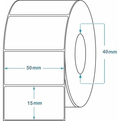 ZINTA Ролка печатни етикети ZINTA 50x15 VOID, 1000 ет. /ролка (50X15X1000-VOID)
