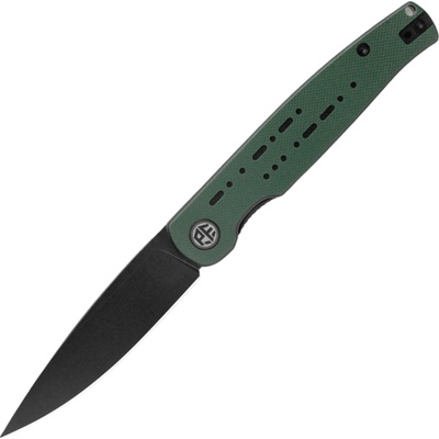 Petrified Fish PFE07 Morse Black Stonewashed 154CM Green with Black G10 PFE07GRDW