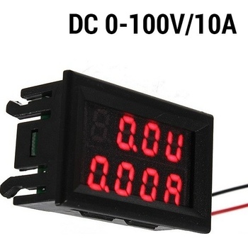 Neven YB27VA DC 0-100V/10A 2v1 LCD digitální ampérmetr/voltmetr panelový