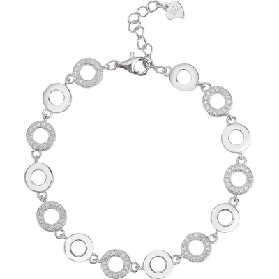 Bealio 05795 stříbrný náramek KULATÝ zirkon 16+3 cm 03-05795-1985
