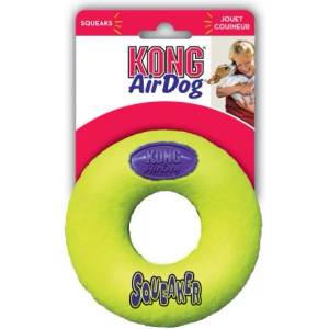 KONG air squeaker donut medium - играчка за куче от гума, донът, с пищялка - САЩ - asd2e