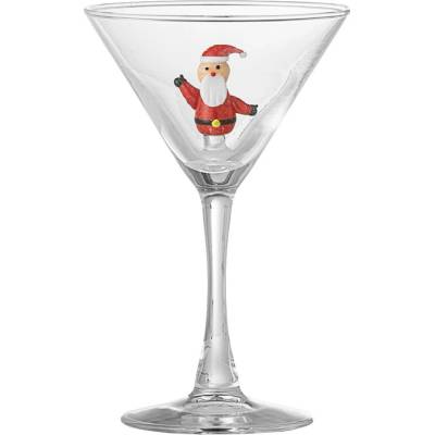 Bloomingville Sklenice na koktejl s dekorací Misa Santa Claus 170 ml