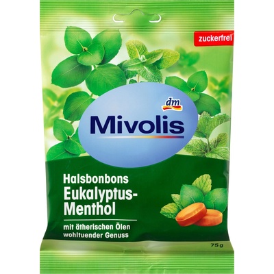 Mivolis bonbóny s eukalyptovo-mentolovou příchutí 75 g