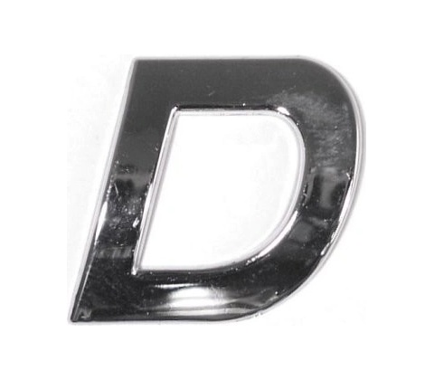 Chrom samolepící písmenko D