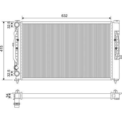 Chladič vody pro motor VALEO 731537