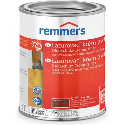 REMMERS HOLZSCHUTZ-CREME Krém na dřevo TEAK 0,75L
