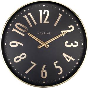 NeXtime Стенен часовник Alchemy черно-златист (3288ZW)