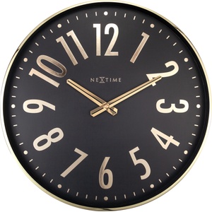 NeXtime Стенен часовник Alchemy черно-златист (3288ZW)