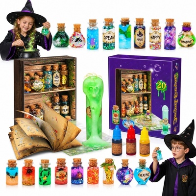 žiadna značka XXL SADA NA VÝROBU MAGICKÝCH ZMESÍ DIY ELIXÍRY 6+ NA DARČEK PRE DETI