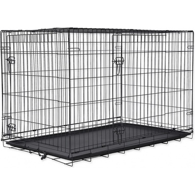 Dog Fantasy Klec skládací 2 dveře černá XXL 121 x 74 x 82 cm