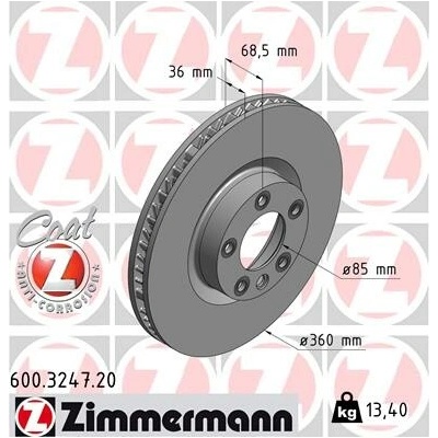 Brzdový kotúč ZIMMERMANN 600.3247.20 (600324720)