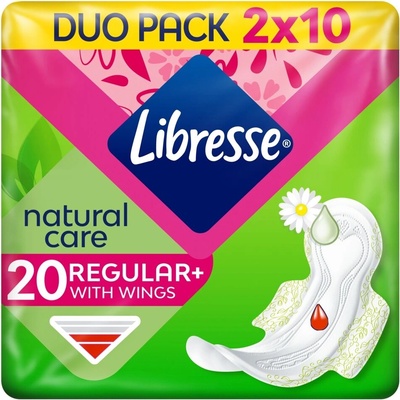Libresse Regular+ Natural Care нормална санитарна салфетка с крила 20бр (9900_)