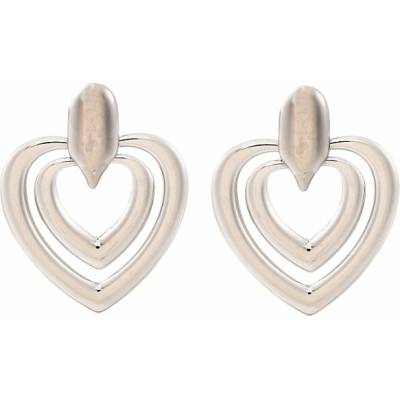 Nefertitis Náušnice z nerezové oceli Double Hearts NF63712 4 x 5 cm