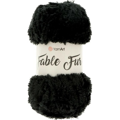 YarnArt Fable Fur 988 čierna