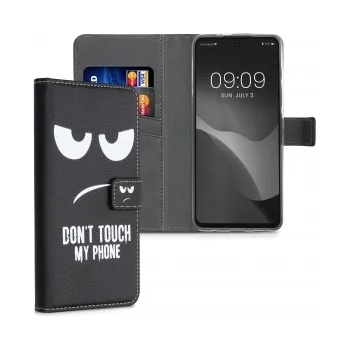 Image 1 of kwmobile Флип калъф с дизайн don't touch my phone за ZTE Moto G60S - черен
