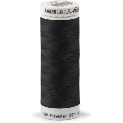 Polyesterové elastické nitě Seraflex Mettler návin 130 m, střední, 4000 černá