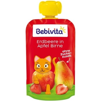 Image 1 of Bebivita Плодова закуска Ягода с ябълка и круша 90 гр. - 12+ месеца