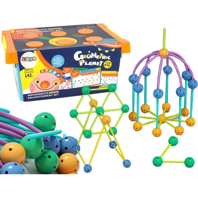 Lean Toys Sada 3D stavebných blokov 142 ks
