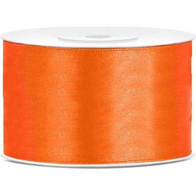 Stuha saténová ORANŽOVÁ, 38 mm x 25 m – Zboží Mobilmania