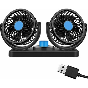 Dvojitý ventilátor do auta USB
