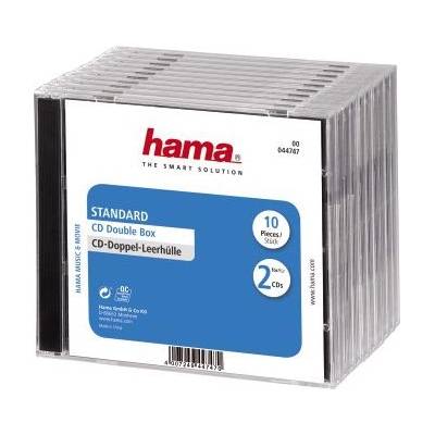 Hama CD Double Jewel Case Standard, Pack 10 2 дискове Прозрачен (44747) (44747)