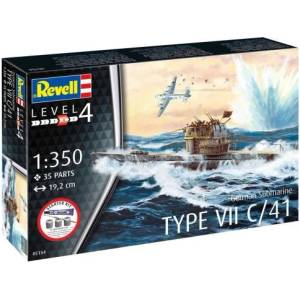 Revell Стартов комплект подводница 75154 - Немска подводница Тип (1: 350)