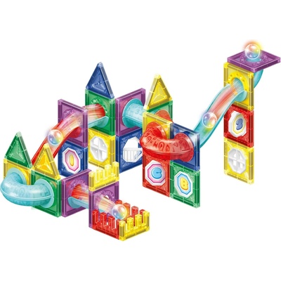 Springos magnetická stavebnica s guľôčkovou dráhou 66 ks