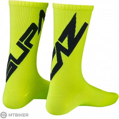 Supacaz SupaSox Twisted ponožky neon žltá