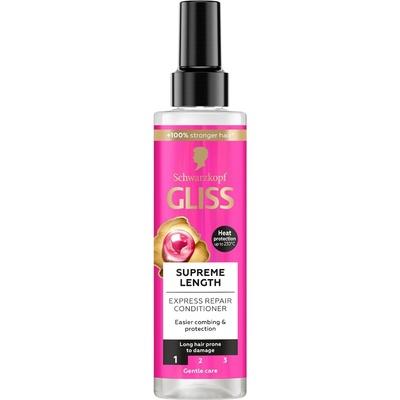 Schwarzkopf GLISS Спрей балсам Supreme Length за дълга коса, склонна към увреждане, 200 мл
