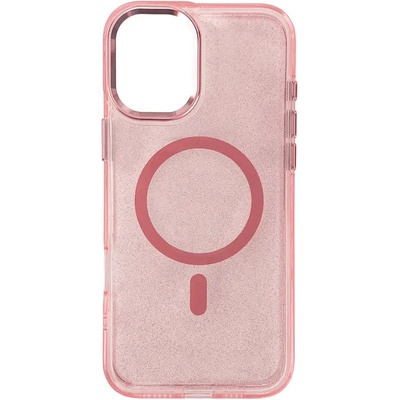 HQWear Кейс Glitter Case MagSafe за iPhone 16 Plus, розов/брокат (Magsafe Glitter Case MagSafe for iPhone 16 Plus Pink)