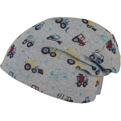 Sterntaler Шапка с подплата Sterntaler - 47 cm, 9-12 м, сива с превозни средства (4602101-513)