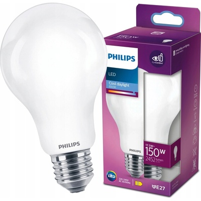 Philips LED žiarovka 1x17,5W E27 2452lm 6500K studené denné svetlo, matná biela, EyeComfort