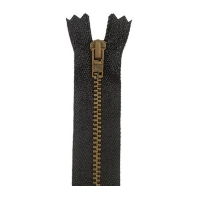 YKK zip kovový nedělitelný, černá - 8 cm