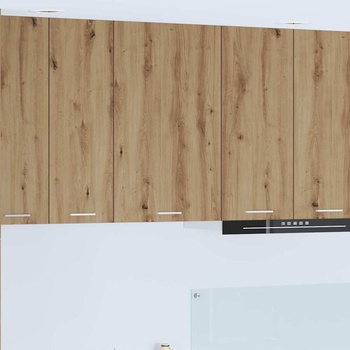 vidaXL Висящ шкаф с рафт Riga Занаятчийски дъб и бяло 50 x 31 x 80 см (884273)