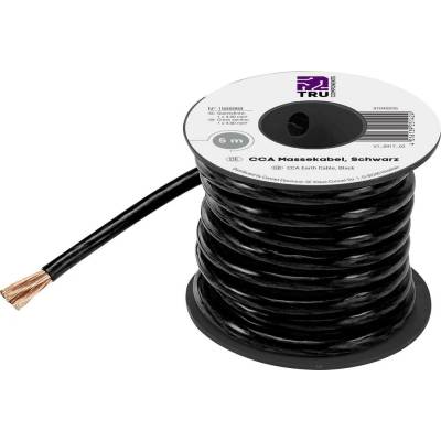 Tru Components 1568968 ukostrovací kábel 1 x 4 mm² čierna 5 m