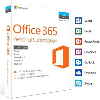 Microsoft Office 365 Personal PC/MAC - 1 апарат / 1 година електронен лиценз