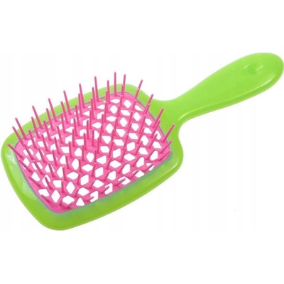Janeke Superbrush kefa na rozčesávanie Zelená Fuchsia 86SP226 VER-FUX