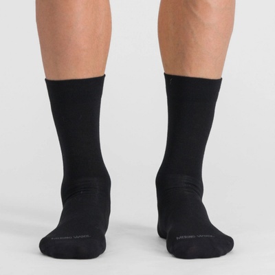 Sportful zimné cyklistické ponožky MATCHY WOOL čierne