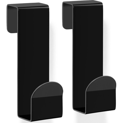 ZACK Закачалки за стъклена душ кабина Mitor черни 2 бр (40124)