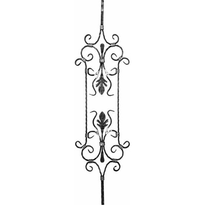 PSG Zdobená tyč pre kované ploty, brány a zábradlia 21.119, 950x270 mm, pr.12x12 mm