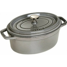 Staub Oválny liatinový hrniec s pokrievkou Cocotte, tmavosivá, 29 cm / 4,2 l 1003931