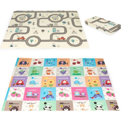 ECOTOYS Vzdelávacia penová podložka obojstranná skladacia veľká taška