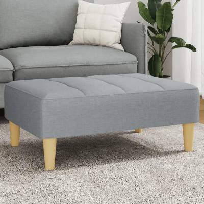 Shumee Podnožka světle šedá 77 × 55 × 31 cm textil