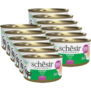 Schesir Счесир котешко пиле в бульон 12 x 70 г