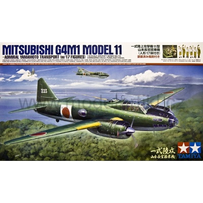 Tamiya Mitsubishi G4M1 Model 11 Admiral Yamamoto Transport w/17 Figure 1:48