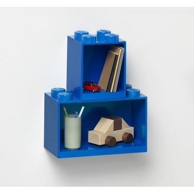 LEGO Brick závesné police, set 2 ks čierna